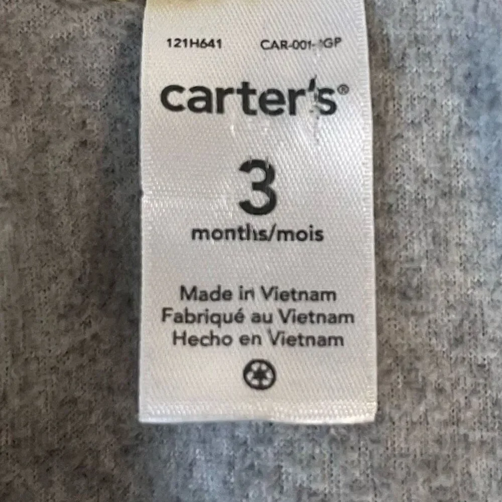 Carter’s Gray Jacket Girls Size 3m   EUC